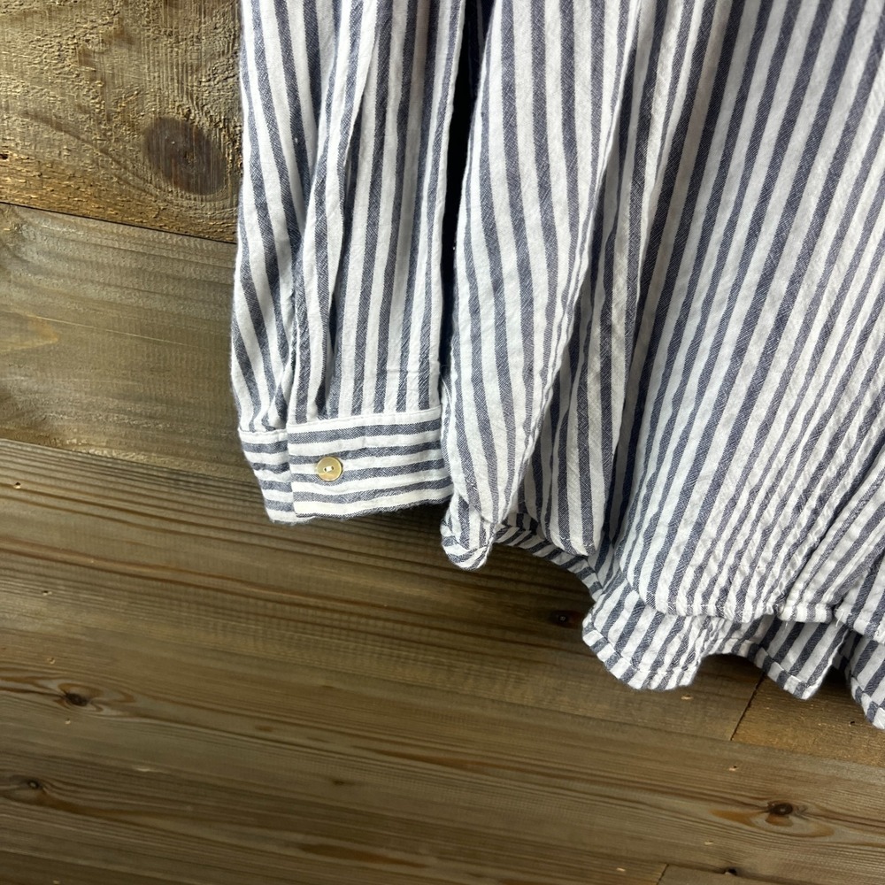 Jane & Delancey Womens Shirt Long Sleeve‎ Button Up Striped Size Large - Picture 5 of 8